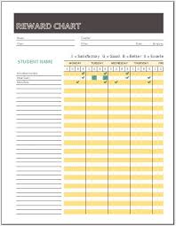 Reward Chart Templates 15 Printable Word Excel Pdf
