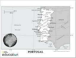 Mapa de portugal para imprimir y colorear. Mapa Fisico Y Politico De Portugal Mapa De Rios Y Ciudades De Portugal National Geographic Interactive Maps
