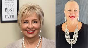 Sue shaves the locks for a worthy cause