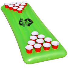 Gopong Pool Pong Table Inflatable Floating Beer Pong Table Includes 3 Pong Balls Ppt 01 The Home Depot Beer Pong Tables Floating Beer Pong Table Beer Pong