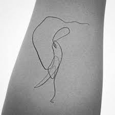 Geometric elephant tattoo design tattooblend. Minimal Elephant Line Tattoo Design Noon Line Art