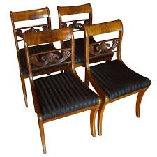 Set Of Four Antique Regency Saber Leg Dining Chairs In Mahogany Circa 1830 Dining Chairs Dining Chairs For Sale Chair
