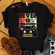 Get your level 13 unlocked official teenager youth sweatshirt by iconshop on our alternative to the everyday youth sweatshirt. 13th Birthday Shirt Level 13 Unlocked Official Teenager T Shirt Size S 5xl Aamutee Net Shirts Shop Funny T Shirts Make Your Own Custom T Shirts