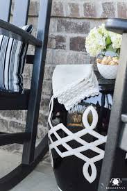 Black And White Garden Stool Spring In Full Swing A Southern Rocking Chair Front Porch Kelley Nan Rocking Chair Front Porch Porch Rocker Front Porch Decorating
