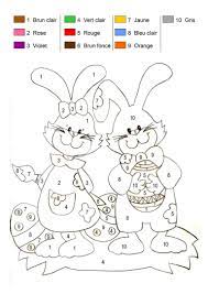 paques coloriage magique lorelay