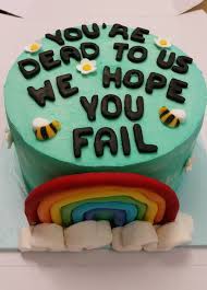 #8 coworker got a better job…we bought him a cake on his last day. Hilariously Mean Farewell Cakes