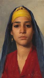 Portrait of Egyptian young lady 1890 Franz Xaver Kosler Egypt