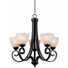 Hampton Bay Renae 5 Light Oil Rubbed Bronze Chandelier With Amber Glass Shades Hdp12053 The Home Depot Oil Rubbed Bronze Chandelier Bronze Chandelier Dining Room Light Fixtures