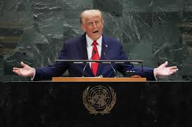 You're going to hell': Trump attacks U.N. and Europe in scathing speech -  The Japan Times
