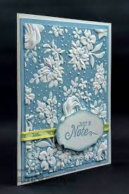 Hold the template and cardstock in front of a light to check that the paper is centered on the heart. Inked Embossing Folder Technique Yamstamps Com Linda S Stamping Blog Embossed Cards Cards Handmade Card Making Techniques