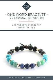 One Word Bracelet Blue Lava Stone Bracelet In 2020 Word Bracelet Bracelets With Meaning Essential Oil Diffuser Bracelet