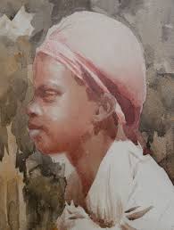 Orientalist Italy Artist Victor Fumo Addis Ababa Ethiopia Water Carrier  Painting