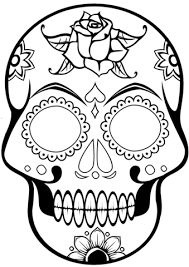 Sugar Skull Coloring Page Skull Coloring Pages Line Art Vector Skull Wallpaper