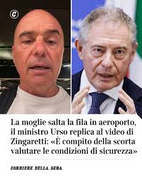 A Fiumicino, quando depositi i bagagli, ho assistito a una scena che  veramente... C'era la moglie di un politico nazionale che è passata davanti  a tutti, con la scorta che le diceva: “