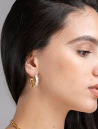 Baguette Earrings| Trending Hoops Earrings| Statement Earrings| Dainty  Earrings|tennis Hoop Earrings