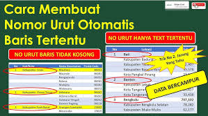 Cara mudahnya yaitu jika anda menggunakan microsoft excel 2007 pilih menu logo office 2007 kemudian pilih excel options. Cara Membuat Nomor Urut Otomatis Di Excel Hanya Baris Tertentu Yang Diinginkan Sesuai Kriteria Youtube