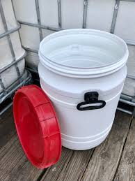 Safe for water storage, winemaking etc. Plastic 15 Gallon Food Grade Removable Screw Top Barrel Aquacontainers