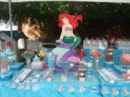 The Little Mermaid Candy Buffet Little Mermaid Birthday Birthday Candy Table Little Mermaid Parties