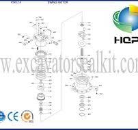 Swing Motor HZZC-M2X170CHB 31Q8-10130 for R290-7 R300-7 R305 ...