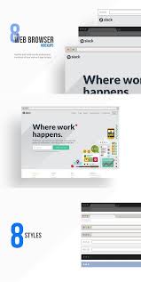 Flat Browser Mockups Web Design Mockup Mockup Templates