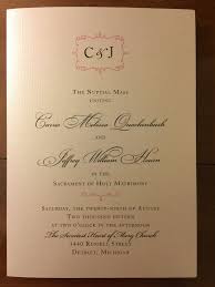 Catholic Wedding Program Cover Nuptial Mass Wedding Detroit Sweetest Catholic Wedding Invitations Catholic Wedding Program Catholic Wedding Invitation Wording