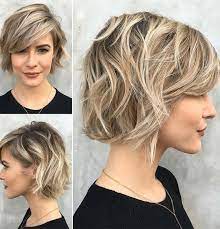 An attractive way to having short hair, blonde short bob with long side bangs, t his hairstyle will add a mysterious manner to you. 38 Short Layered Bob Haircuts With Side Swept Bangs That Make You Look Younger Short Hair Models