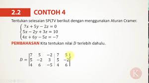 Soal eliminasi gauss dan jawabannya. 2 2 Contoh 4 Menggunakan Aturan Cramer Youtube