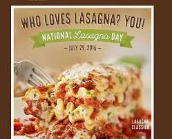 Celebrate National Lasagna Day 1 Kids Meals At The Olive Garden Today Couponista Queen Saving Eating Crafting