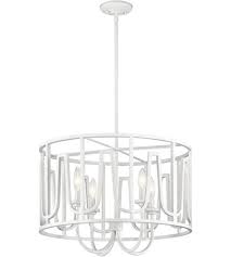 Kichler 44190wh Sutton 4 Light 22 Inch White Chandelier Ceiling Light Round