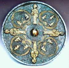 tang dynasty design bronze mirror gold ware with woman boy design tang dynasty 618 906 bronze mirror ancient china ancient chinese