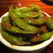 Angy Edamame Kona Grill Copycat Recipe Serves 2 1 12 Oz Bag Frozen Unshelled Edamame 3 Garlic Cl Edamame Recipes Spicy Edemame Recipes Edamame Recipes