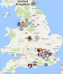 The english premier league is the top flight of english football and consists of 20 teams. Location Of Leading Football Clubs In England