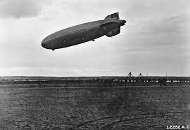 Download Left Side View From Below And To The Rear Of German Airship Zeppelin Lz 129 Hindenburg Nose Tipped Slightly Down Preparing To L Airship Zeppelin Hindenburg