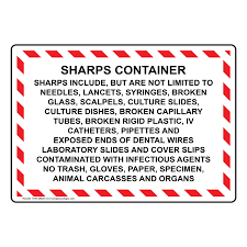 There are 12 labels per a4 sheet. Sharps Container Sharps Include But Are Not Sign