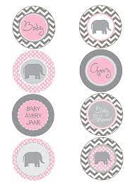 Elephant Pink And Gray Chevron Baby Shower Print Your Own Baby Boy Shower Trendy Baby Shower Ideas Pink Baby Shower