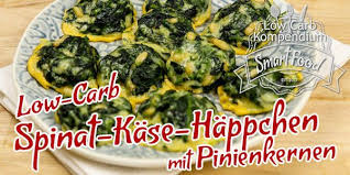 Spinat Kase Happchen Mit Pinienkernen Low Carb Finger Food Snack Fingerfood Spinat Fingerfood Einfach