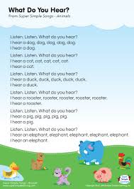 What Do You Hear Lyrics Poster Super Simple Songs For Toddlers Super Simple Songs What Do You Hear