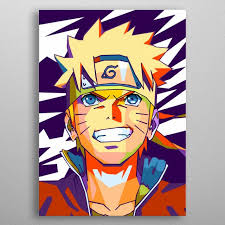 Naruto Popart Metal Poster Print Beny Rahmat Displate In 2020 Anime Canvas Art Anime Canvas Naruto Painting