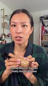 Rhode Blush Try On Review in Toasted Teddy. Is lt worth the hype?  #rhodeblush #rhode #creamblush