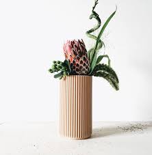 Grand Vase Design Minimaliste Stockholm Imprime En Bois Soliflore Fleurs Sechees Decoration Scandinave Hygge Cadeau Original Vase Design Large Vase Dried Flowers