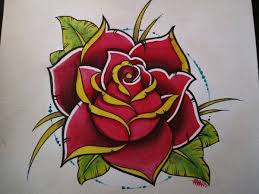 Neo Traditional Rose Outline Top Old American Traditional Tattoos Tatuagens Sobre Natureza Riscos De Rosas Tatuagem
