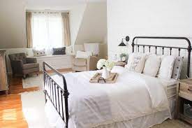 Farmhouse, rustic, home decor, inspiration, farmhouse style, farmhouse decor, cozy, layers modern farmhouse guest bedroom decor. 15 Farmhouse Bedroom Ideas Anyone Can Replicate The Weathered Fox