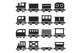 Toy Railroad Train Set Icon Set Icon Business Card Logo