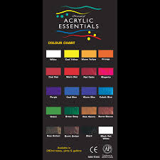 Chromacryl Acrylic Essentials Color Swatches Color