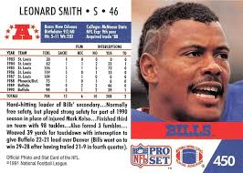 Amazon.com: 1991 Pro Set Football #450 Leonard Smith Buffalo Bills The  Official Trading Card of the National Football League (NFL) : Collectibles  & Fine Art