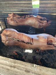The Pigs are smelling GREAT!!!! Pork Dinner plus Rump Roasts Plus BBQ  Chicken and Roast Veggies and don't forget the crunchy Pork Crackling,  Gravy and Apple Sauce. Roast dinner is served at
