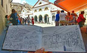 Linda galleta con lentes para dibujar. El Bucaro On Twitter Dibujo Urbano No Se Esta Mal En La Sombra Del Mercado De La Calle Feria El Mas Antiguo De Sevilla