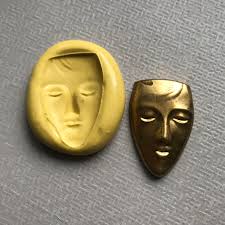 Silicone Theater Mask Mold for Resin, Clay, or Fondant
