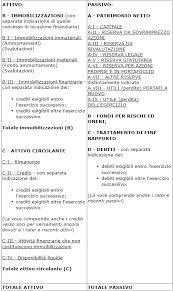 Schema Stato Patrimoniale Forma Abbreviata