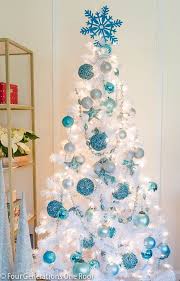 Our Cute Blue White Christmas Tree White Christmas Tree Decorations White Xmas Tree White Christmas Trees